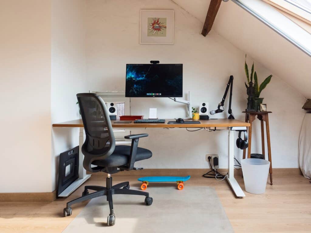 Work from home office workspace
