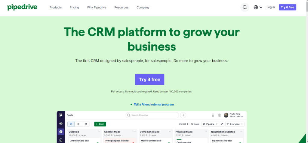 Pipedrive best CRM software