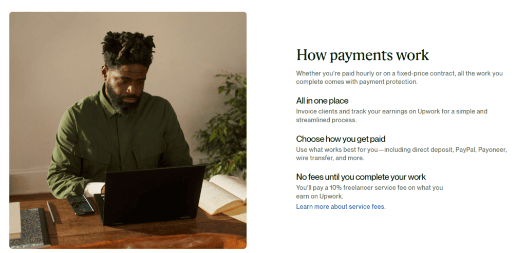Upwork remote work payments